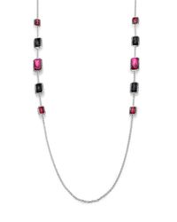 Ippolita | Pink Wonderland Harlow Semi-precious Multi-stone & Sterling Silver Rectangular Station Necklace | Lyst