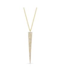 Anne Sisteron | Metallic 14kt Yellow Gold Diamond Long Triangle Necklace | Lyst