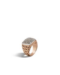 John Hardy | Metallic Classic Chain Large Square Ring for Men | Lyst