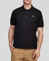 Lacoste | Black Solid Luxe Slim Fit Polo for Men | Lyst