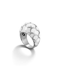 John Hardy | Dome Ring With White Enamel | Lyst
