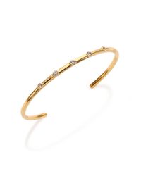 Elizabeth and James | Metallic Jean White Topaz Bangle Bracelet | Lyst