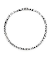 Eddie Borgo | Metallic Pyramid Link Necklace/silvertone | Lyst
