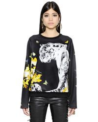 Roberto Cavalli | Multicolor Tiger & Flower Printed Jersey Sweatshirt | Lyst