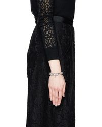 Philippe Audibert | Metallic 'New Amelia' Round Cut Crystal Elastic Bracelet | Lyst