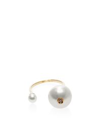 Delfina Delettrez | White Trillion Ring | Lyst