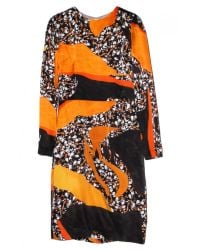 Acne Studios | Orange Dark Terrazzo Print Noble Dress | Lyst