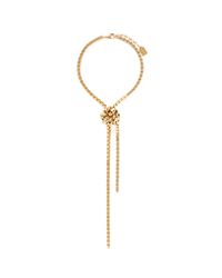 Ela Stone | Metallic 'patti' Knot Box Chain Drop Collar Necklace | Lyst