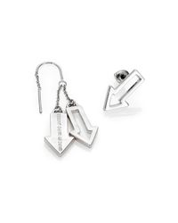 Marc By Marc Jacobs | Metallic Follow Me Asymmetrical Arrow Earrings | Lyst