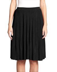 Nina Ricci | Black Pleated Midi Skirt | Lyst