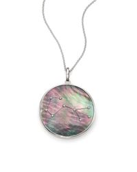Ippolita | Metallic Black Shell, Diamond & Sterling Silver Zodiac Charm | Lyst