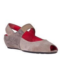 Pas De Rouge | Brown Silvia Wedge Taupe Suede | Lyst