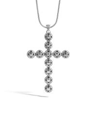 John Hardy | Metallic Palu 9Mm Disc Cross Pendant | Lyst