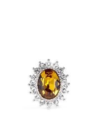 Kenneth Jay Lane | Metallic Topaz Crystal Ring | Lyst