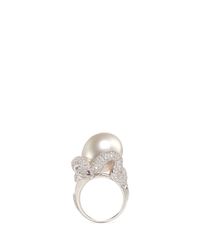 Anabela Chan | Metallic 'mini Bumble' 18k White Gold Pearl Diamond Cocktail Ring | Lyst