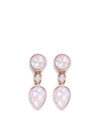 J.Crew | Pink Brûlée Crystal Earrings | Lyst