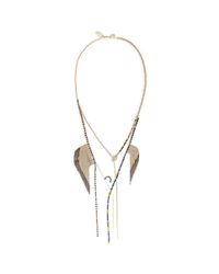 Iosselliani | Metallic Crystal And Fringe Chain Necklace | Lyst
