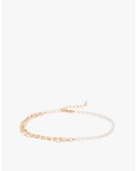 Need Supply Co. | Metallic Pearl Row Anklet | Lyst