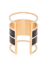Balmain | Black Perspex & Enameled Cuff Bracelet | Lyst