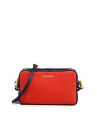 Miu Miu | Red Madras Two-tone Leather Camera Bag | Lyst