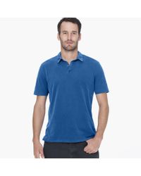 James Perse Blue Sueded Jersey Polo for men