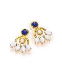 Lizzie Fortunato | Blue Oaxaca Blossom Lapis & Mother-of-pearl Drop Earrings | Lyst