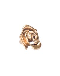 Oscar de la Renta | Metallic Carved Rose Cocktail Ring | Lyst