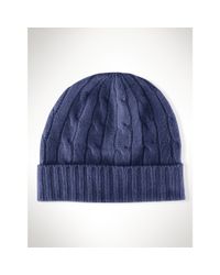 Polo Ralph Lauren | Blue Cable-knit Cashmere Hat | Lyst
