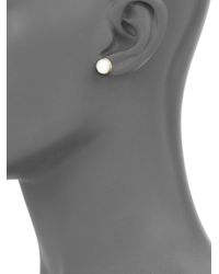 Alexis Bittar | Metallic Sport Deco Lucite Sphere Stud Earrings/white | Lyst