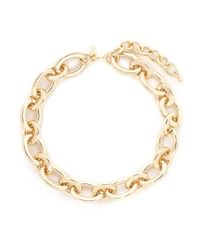Kenneth Jay Lane | Metallic Oval Chain Link Necklace | Lyst