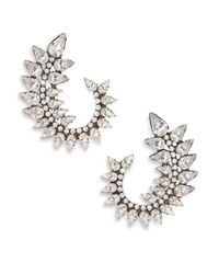 DANNIJO | Metallic Arabella Crystal Swirl Earrings | Lyst