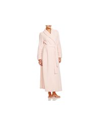 Oscar de la Renta | Pink Pretty Plush Chevron Pattern Long Robe | Lyst