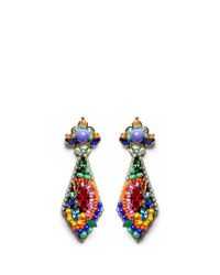 Erickson Beamon | Multicolor ''kumbaya' Crystal Kite Drop Earrings | Lyst