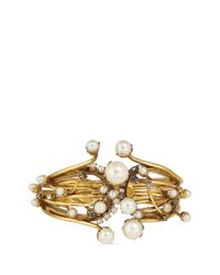 Erickson Beamon | Metallic 'stratosphere' Pearl Crystal Branch Cuff | Lyst