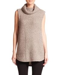 Theory | Gray Beylor Sleeveless Turtleneck | Lyst