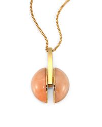Chloé | Metallic Ellie Pink Marble Pendant Necklace | Lyst