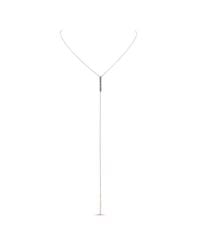Anne Sisteron - Pink 14kt Rose Gold Diamond Bar Lariat Necklace - Lyst