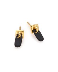Marc By Marc Jacobs | Black Rubber Zipper Pull Stud Earrings | Lyst