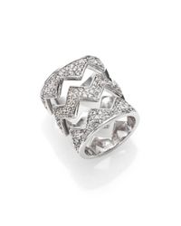 Eddie Borgo | Metallic Pavé Crystal Bear Trap Ring Set | Lyst