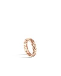 John Hardy | Metallic Classic Chain Flat Twisted Chain Ring | Lyst