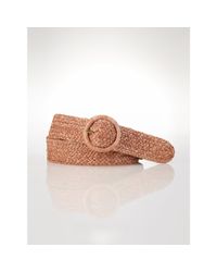 Polo Ralph Lauren | Pink Raffia Belt | Lyst
