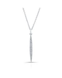 Anne Sisteron - 14kt White Gold Diamond Thin Petal Necklace - Lyst