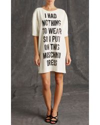 Moschino | White Nothing To Wear Sequin Shirt Dress | Lyst