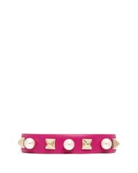 Valentino | Purple 'rockstud' Faux Pearl Leather Cuff | Lyst