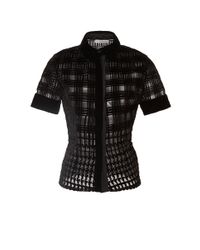 Mary Katrantzou | Black Owena Short Sleeve Blouse | Lyst