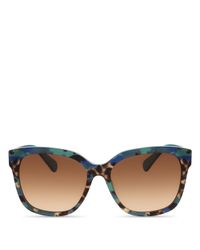 Diane von Furstenberg | Blue Julianna Square Sunglasses | Lyst