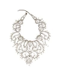 Carole Tanenbaum | Metallic Vintage Kenneth Jay Lane Large Rhinestone Bib Necklace | Lyst