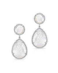 Anne Sisteron - 14kt White Gold Mother Of Pearl Cloud Earrings - Lyst