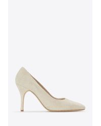 Helmut Lang | Metallic Distressed Suede Pump | Lyst