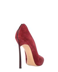Casadei | Purple 120mm Blade Suede & Patent Leather Pumps | Lyst